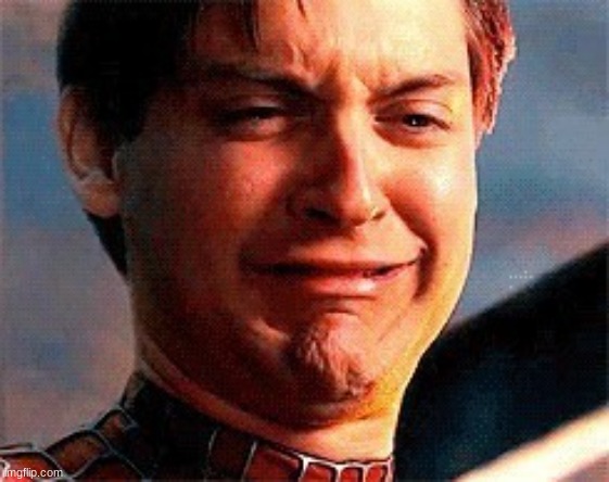 Spider-Man Crying | image tagged in spider-man crying | made w/ Imgflip meme maker