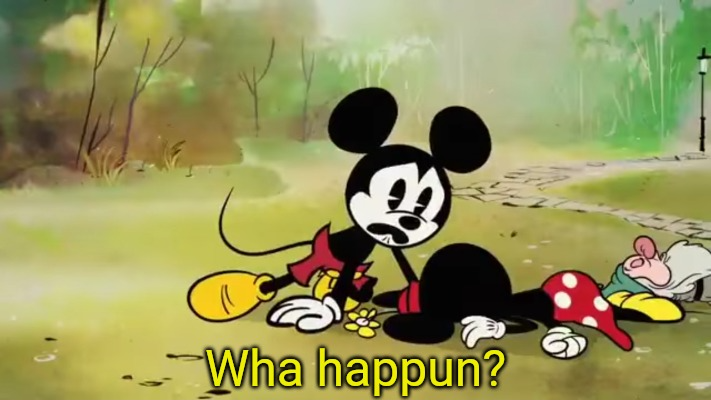 Wha happun Mickey Mouse Blank Meme Template