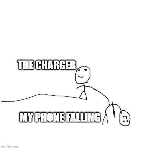 Blank Transparent Square Meme | THE CHARGER; MY PHONE FALLING | image tagged in memes,blank transparent square,memes | made w/ Imgflip meme maker