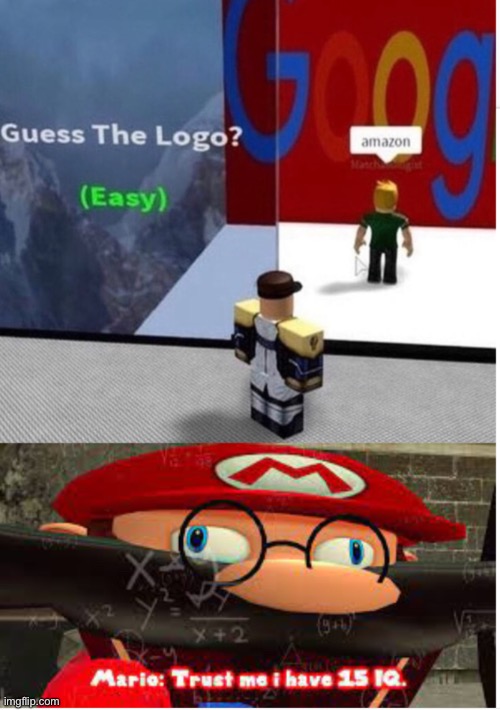 Ah yes… A M A Z O N | image tagged in roblox,mario | made w/ Imgflip meme maker