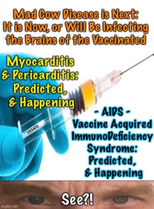 They’re adding up - So is the body count | Mad Cow Disease is Next:
It is Now, or Will Be Infecting
the Brains of the Vaccinated | image tagged in memes,vaccination,vaccines,kill shot,side effects | made w/ Imgflip meme maker
