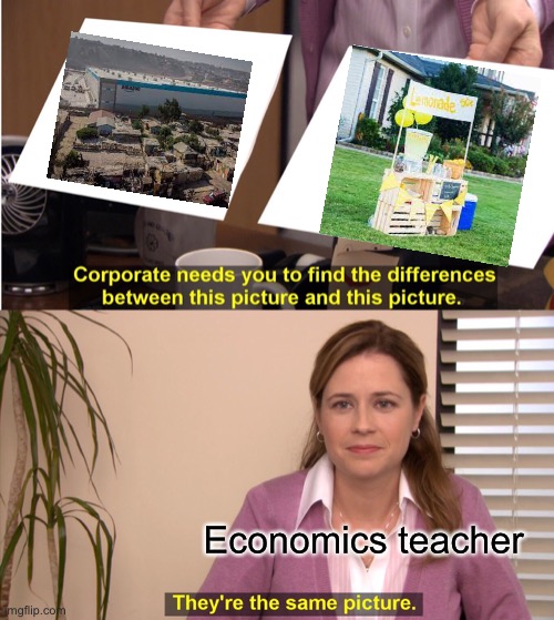 Economics be like | Economics teacher | image tagged in memes,they're the same picture | made w/ Imgflip meme maker