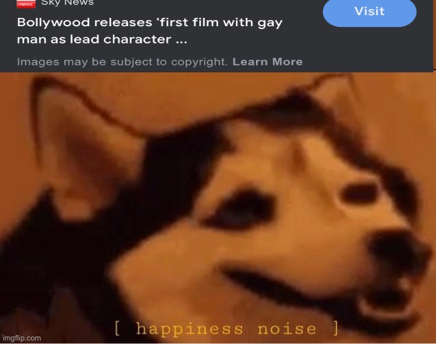 YAY! MORE GAY | image tagged in happines noise | made w/ Imgflip meme maker