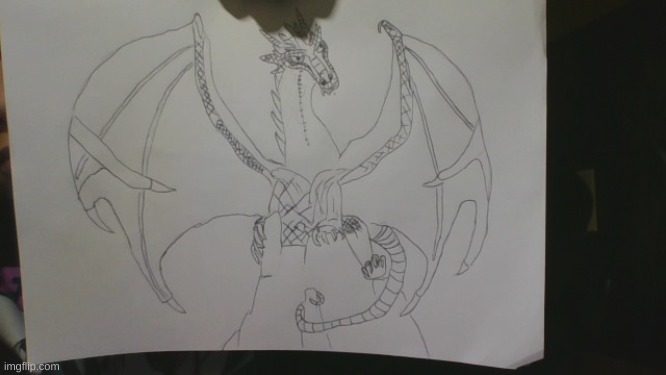 A Dragon I drew | image tagged in dragon,drawing | made w/ Imgflip meme maker