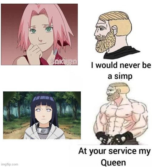 meme | image tagged in i would never be simp,anime,naruto shippuden | made w/ Imgflip meme maker