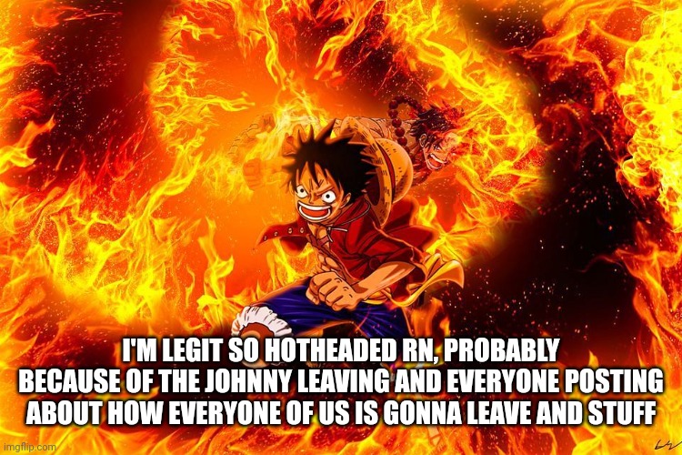 Red hawk | I'M LEGIT SO HOTHEADED RN, PROBABLY BECAUSE OF THE JOHNNY LEAVING AND EVERYONE POSTING ABOUT HOW EVERYONE OF US IS GONNA LEAVE AND STUFF | image tagged in red hawk | made w/ Imgflip meme maker
