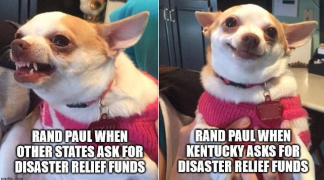 Rand Paul Relief funds Blank Meme Template
