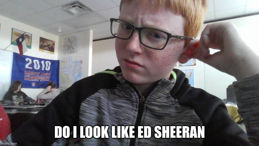 me | DO I LOOK LIKE ED SHEERAN | made w/ Imgflip meme maker