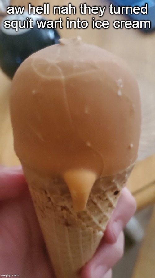 Squidward ice cream | aw hell nah they turned squit wart into ice cream | image tagged in squidward ice cream | made w/ Imgflip meme maker