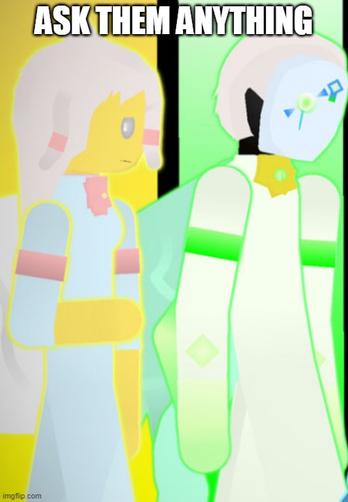 a | ASK THEM ANYTHING | image tagged in emily and lucky | made w/ Imgflip meme maker
