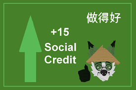 Furry +15 Social Credit Blank Meme Template