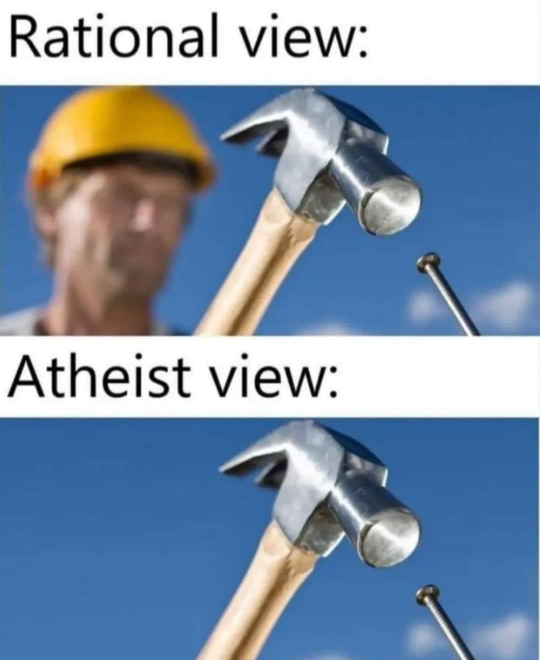 Rational view atheist view Blank Meme Template