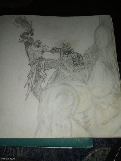 God of war | image tagged in god of war,drawing | made w/ Imgflip meme maker