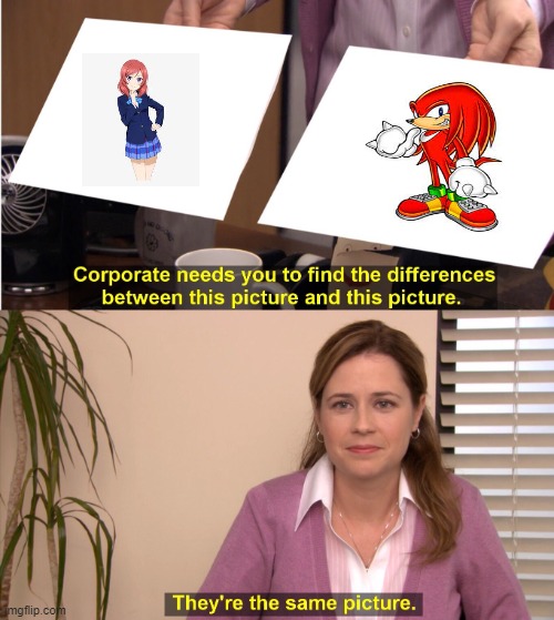 LOVE LIVE IS JUST SONIC | image tagged in memes,they're the same picture | made w/ Imgflip meme maker
