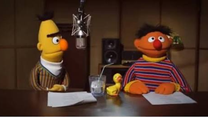 BERT AND ERNIE PODCAST Blank Meme Template