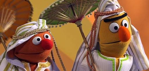 BERT AND ERNIE AS ARABS Blank Meme Template