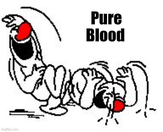 LOL Hysterically | Pure            
Blood | image tagged in lol hysterically | made w/ Imgflip meme maker