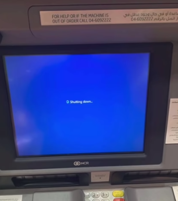 High Quality ATM machine shuts down Blank Meme Template