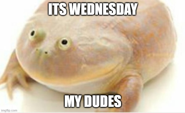 e | ITS WEDNESDAY; MY DUDES | image tagged in it's wednesday my dudes | made w/ Imgflip meme maker