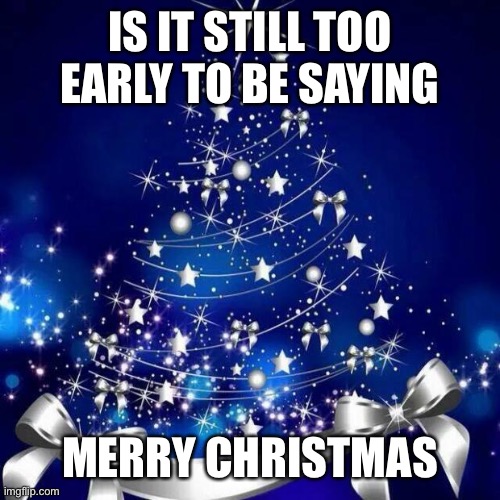 The store is blasting Mariah Carey rn | IS IT STILL TOO EARLY TO BE SAYING; MERRY CHRISTMAS | image tagged in merry christmas | made w/ Imgflip meme maker