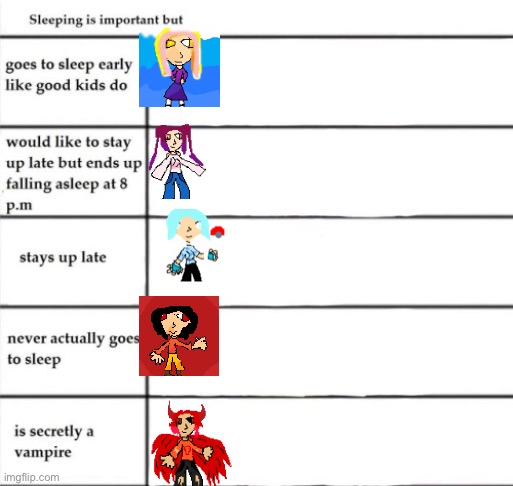 Sleep Alignment Chart | image tagged in sleep alignment chart | made w/ Imgflip meme maker