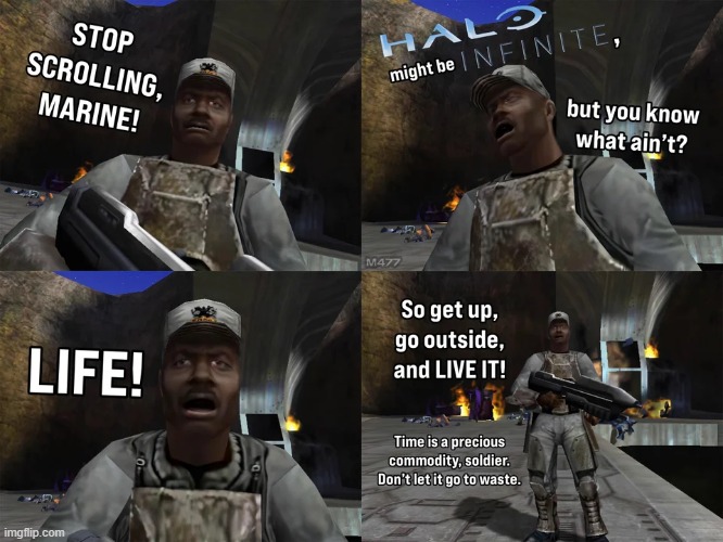 Sergeant Johnson spits some facts (from Reddit) | image tagged in halo | made w/ Imgflip meme maker