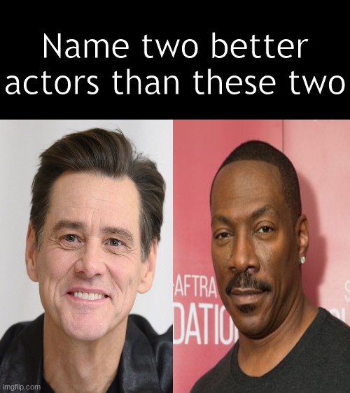 Just try. | Name two better actors than these two | image tagged in actors | made w/ Imgflip meme maker