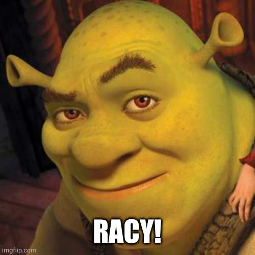 Shrek Sexy Face | RACY! | image tagged in shrek sexy face | made w/ Imgflip meme maker