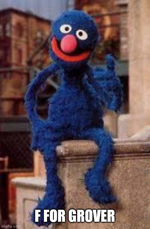 Grover | F FOR GROVER | image tagged in grover | made w/ Imgflip meme maker