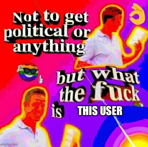 Not to get political but tf | THIS USER | image tagged in not to get political but tf | made w/ Imgflip meme maker