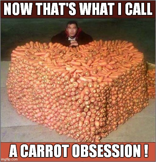 He Needs Help ! |  NOW THAT'S WHAT I CALL; A CARROT OBSESSION ! | image tagged in fun,carrots,obsessive-compulsive | made w/ Imgflip meme maker