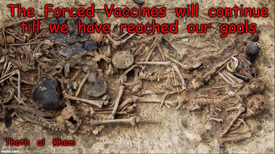 The  Forced  Vaccines  will  continue  till  we  have  reached  our  goals. Thoth   al   Khem | made w/ Imgflip meme maker