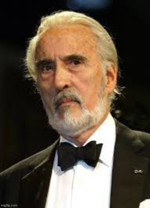 Sir Christopher Lee | image tagged in sir christopher lee | made w/ Imgflip meme maker