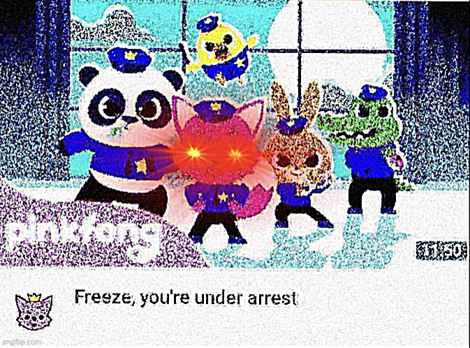 Freeze you're under arrest (deep-fried) | image tagged in freeze you're under arrest deep-fried | made w/ Imgflip meme maker