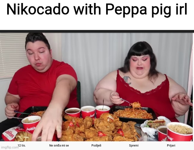 Nikocado with Peppa pig irl | made w/ Imgflip meme maker