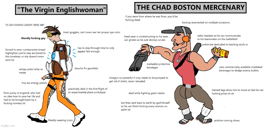 women would easily lose to scout | made w/ Imgflip meme maker