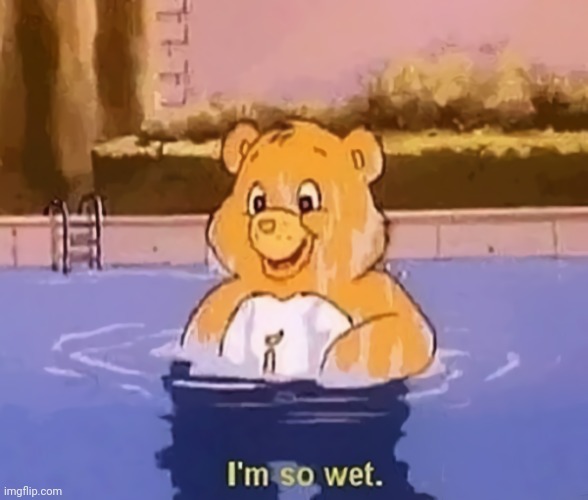 care bear I'm so wet | image tagged in care bear i'm so wet | made w/ Imgflip meme maker