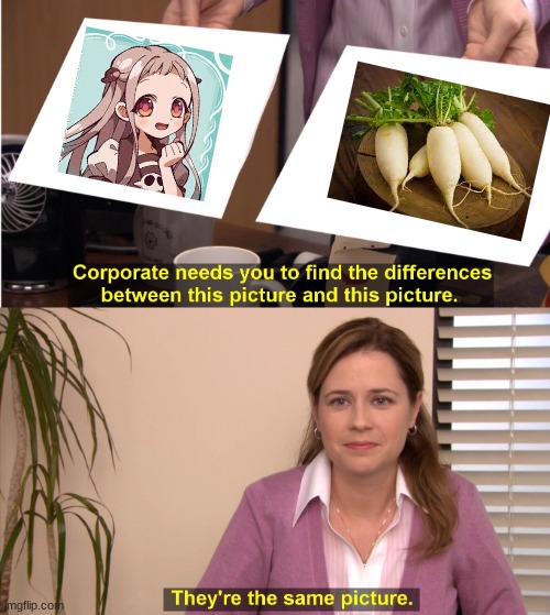 daikon senpai | image tagged in memes,they're the same picture,anime | made w/ Imgflip meme maker