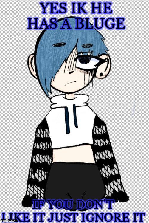 goth femboy Paige | YES IK HE HAS A BLUGE; IF YOU DON'T LIKE IT JUST IGNORE IT | image tagged in goth femboy poke pokette | made w/ Imgflip meme maker