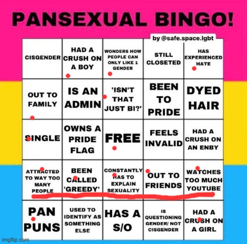my pan bingo | image tagged in pansexual bingo | made w/ Imgflip meme maker