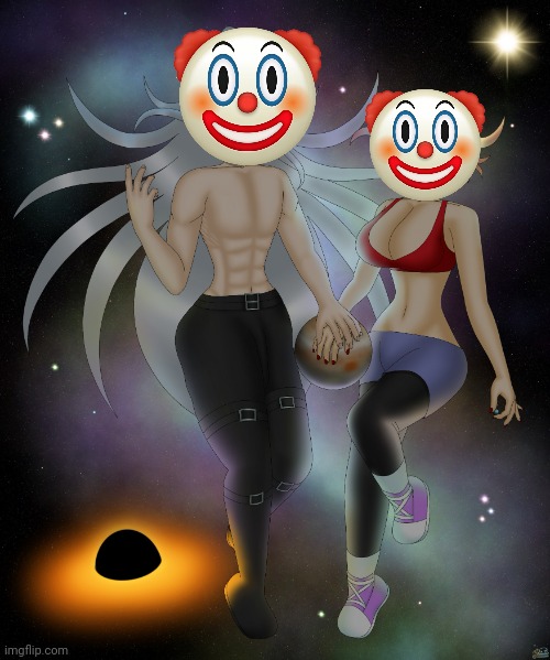 Lmao | image tagged in sayori and sephiroth | made w/ Imgflip meme maker