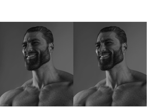Giga Chad In Colour Blank Template - Imgflip