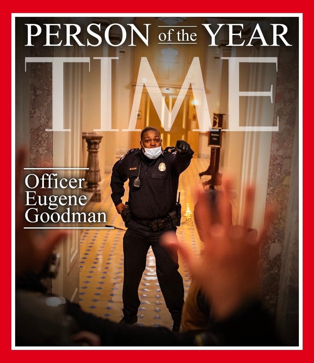 High Quality Officer Eugene Goodman Person of the year 2021 Blank Meme Template