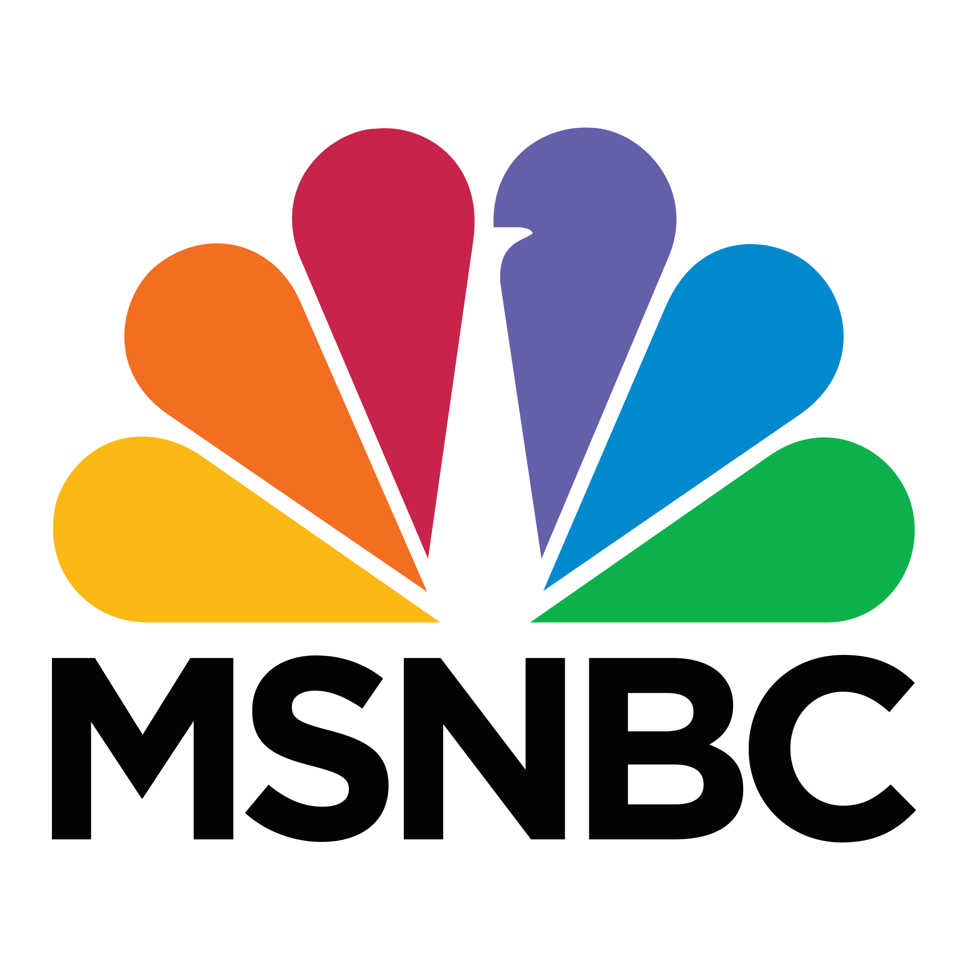 High Quality MSNBC logo Blank Meme Template