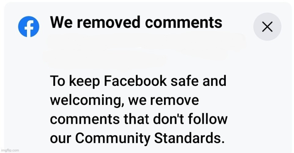 Facebook - We removed comments | image tagged in facebook - we removed comments | made w/ Imgflip meme maker