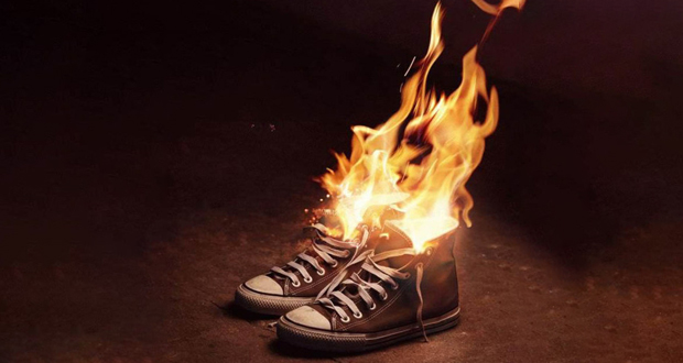 High Quality burning shoes Blank Meme Template