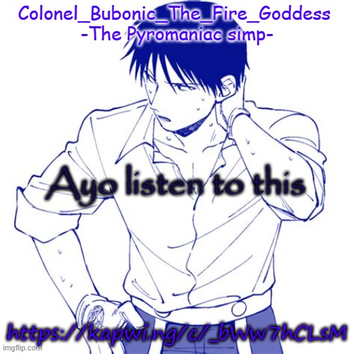 Now | Ayo listen to this; https://kapwi.ng/c/_bWw7hCLsM | image tagged in haha another roy temp cry about it | made w/ Imgflip meme maker