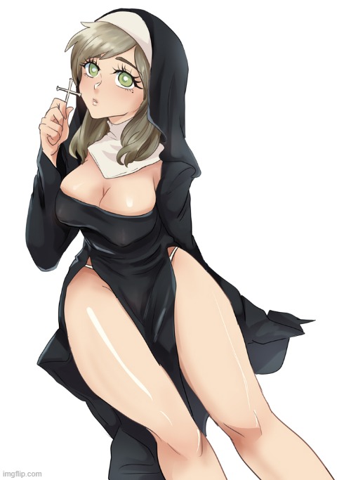 sexy anime nun | image tagged in sexy anime nun | made w/ Imgflip meme maker