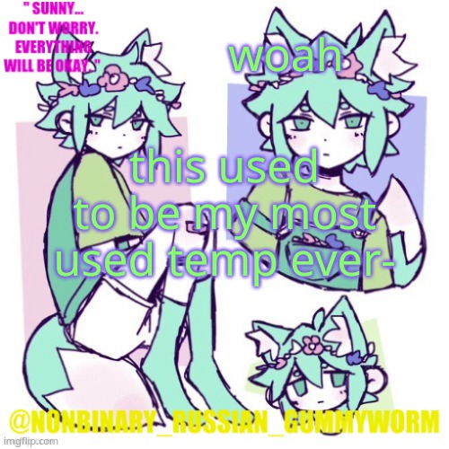 Basilll | woah; this used to be my most used temp ever- | image tagged in nonbinary russian worm basil fox temp | made w/ Imgflip meme maker