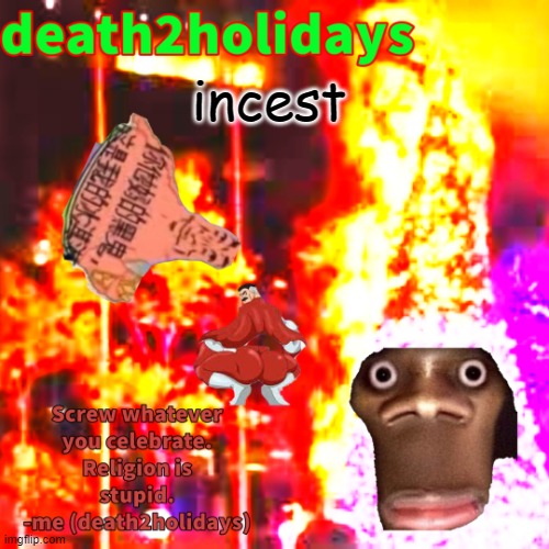 christmas template | incest | image tagged in christmas template | made w/ Imgflip meme maker